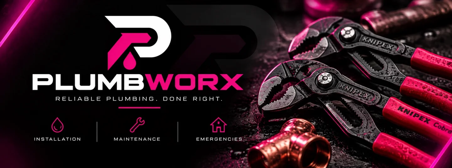 PlumbWorx branding with Knipex Cobra plumbing tools